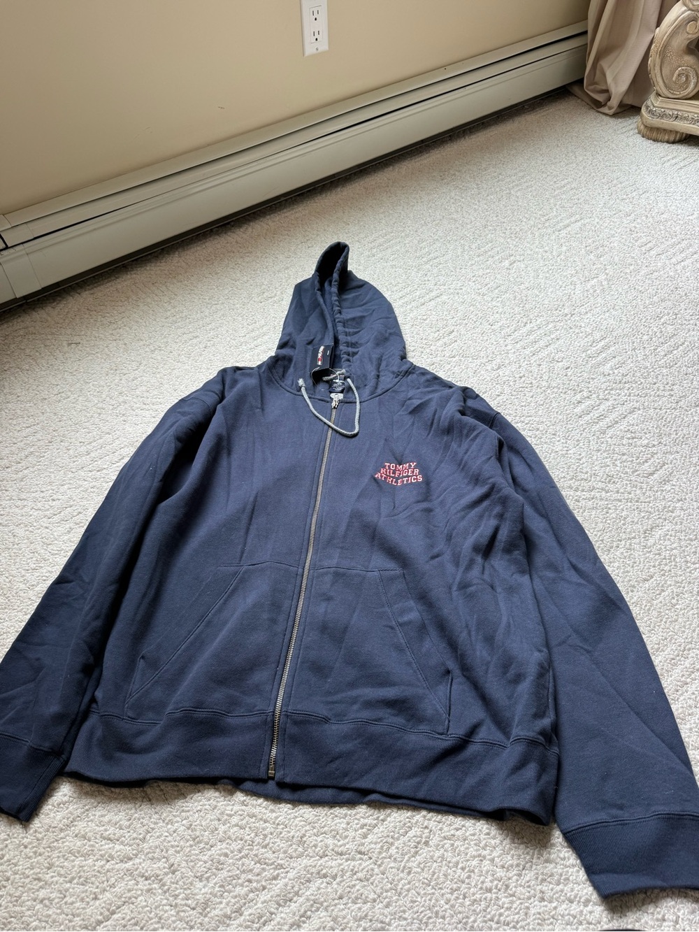 Tommy Hilfiger Navy Full-Zip Hooded Sweatshirt